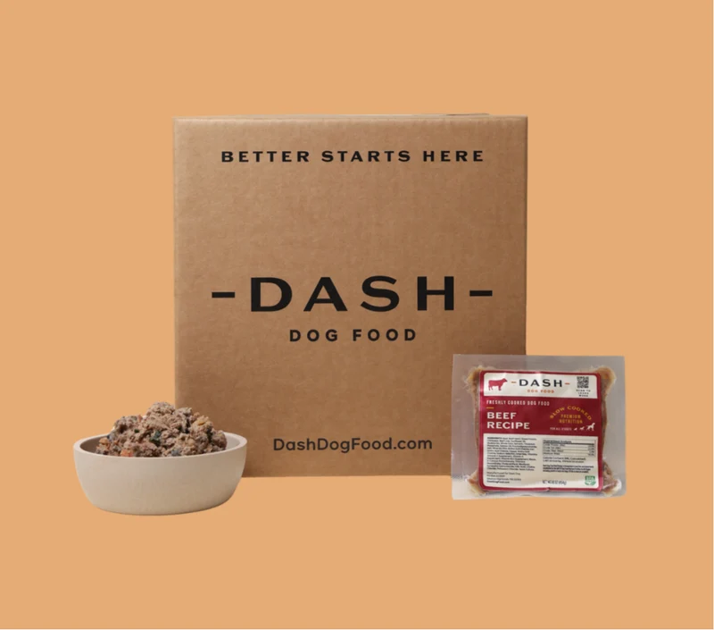 A DASH box beside a filled bowl